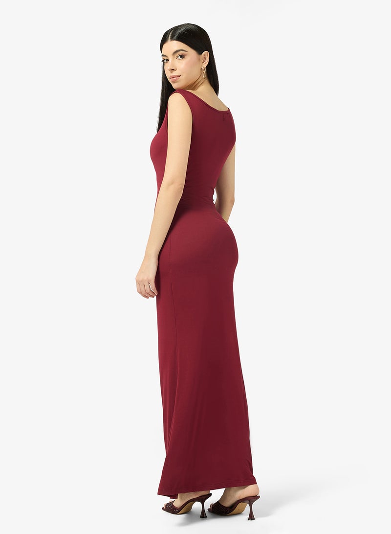ELLA Aysmmetric Neck Bodycon Dress - Image 2